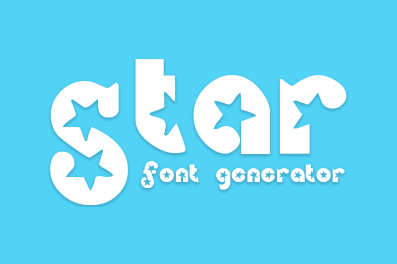 Star Font Generator font generator