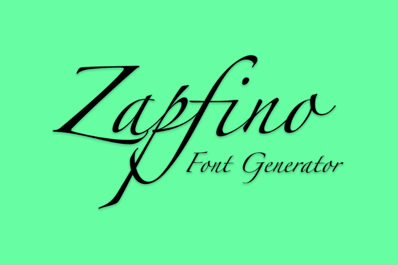 Zapfino Font Generator font generator