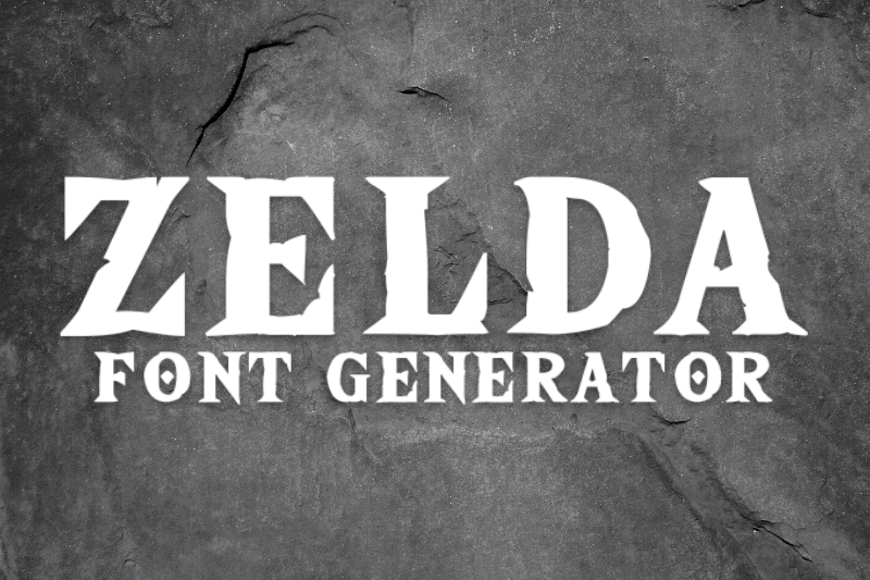Zelda Font Generator font generator