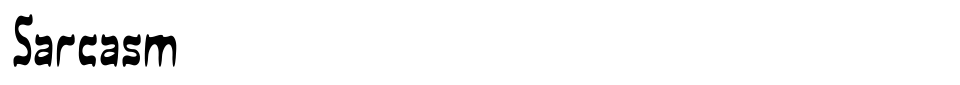 Sarcasm Font preview