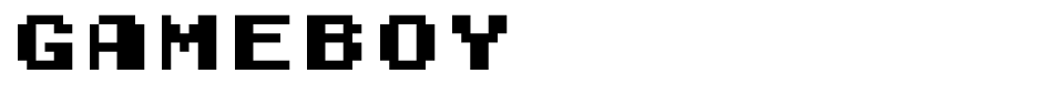 Gameboy Font preview