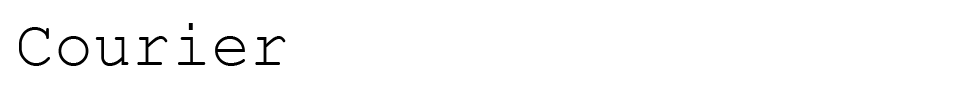 Courier Font preview