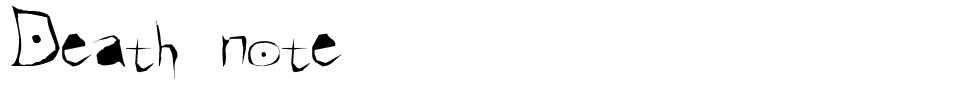 Death Note Font preview