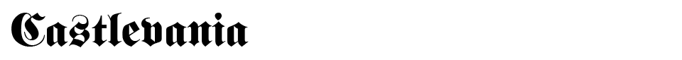 Castlevania Font preview