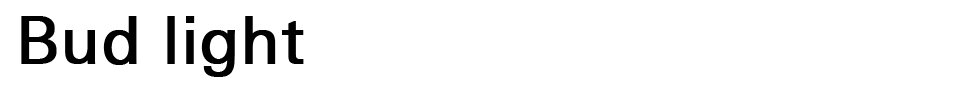 Bud Light Font preview