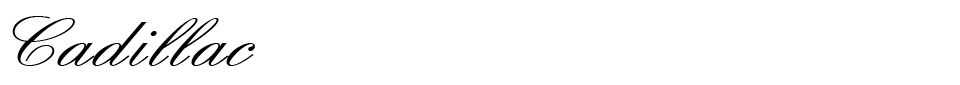 Cadillac Font preview