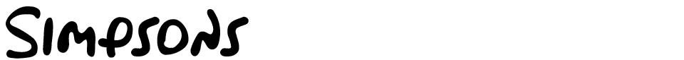 Simpsons Font preview