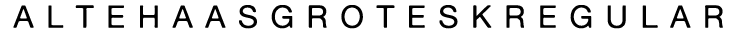 AlteHaasGroteskRegular preview