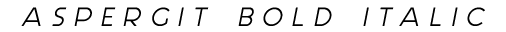 Aspergit Bold Italic preview