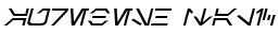 Aurebesh Italic preview