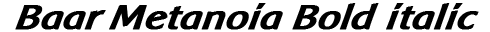 Baar Metanoia Bold Italic preview