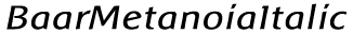 BaarMetanoiaItalic preview