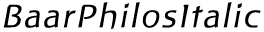 BaarPhilosItalic preview
