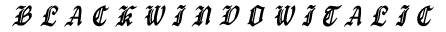 BlackWindowItalic preview