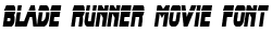 Blade runner movie font preview