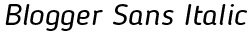 Blogger Sans-Italic preview