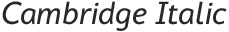 Cambridge Italic preview