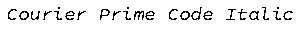 Courier Prime Code Italic preview