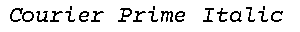 Courier Prime Italic preview