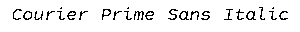 Courier Prime Sans Italic preview