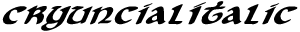CryUncial Italic preview
