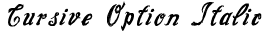Cursive Option Italic preview