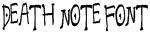 Death Note Font preview
