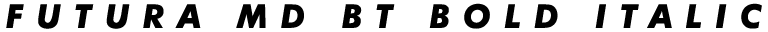 Futura Bold Italic preview