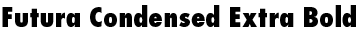 Futura Condensed Extra Bold preview