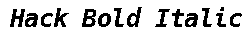 Hack Bold Italic preview