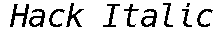 Hack Italic preview