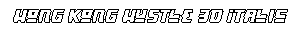 Hong Kong Hustle 3D Italic preview