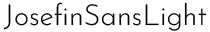 Josefin Sans Light preview