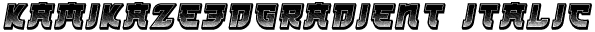 Kamikaze 3D Gradient Italic preview