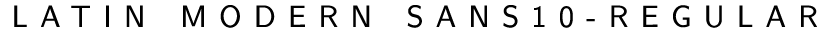 Latin Modern Sans10 Regular preview