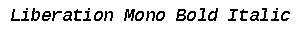 Liberation Mono Bold Italic preview