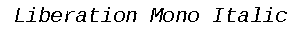 Liberation Mono Italic preview