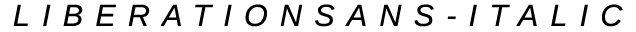 Liberation Sans Italic preview