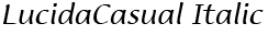 Lucida Casual Italic preview