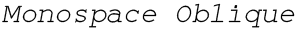 Monospace Oblique preview
