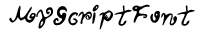 MyScript Font preview