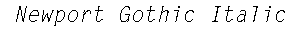 Newport Gothic Italic preview