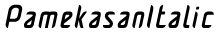 Pamekasan Italic preview