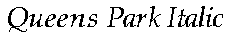 Queens Park Italic preview
