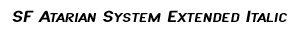 SF Atarian System Extended Italic preview