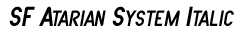 SF Atarian System Italic preview
