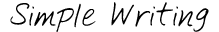 Simple Writing preview