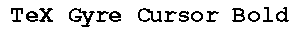 TeX Gyre Cursor Bold preview
