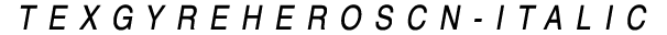 TeX Gyre Heros Cn Italic preview