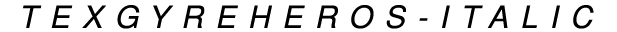 Texgyreheros Italic preview